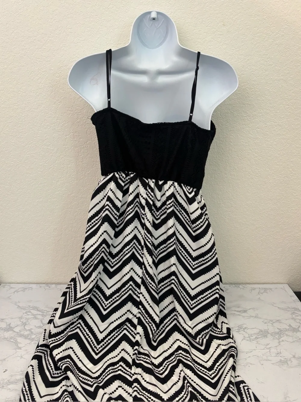 No Boundaries Chevron Maxi Dress Sleeveless Size M 7-9 Juniors Lot Of 2 - Picture 4 of 8
